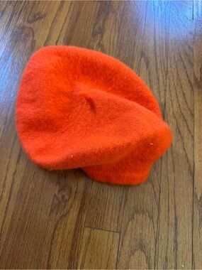 Orange Wool Beret